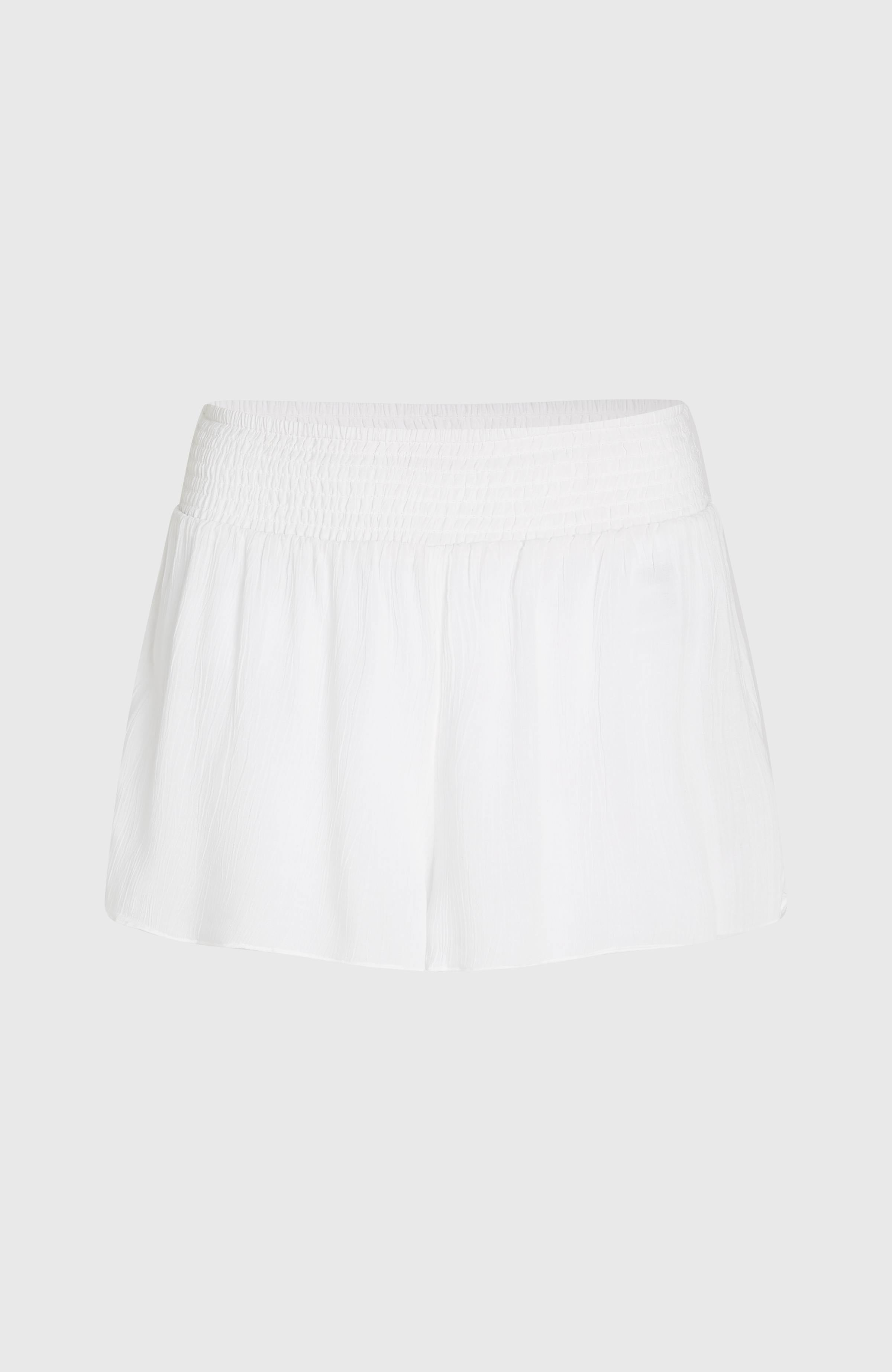 Johnny Smocked Waist Shorts Snow White