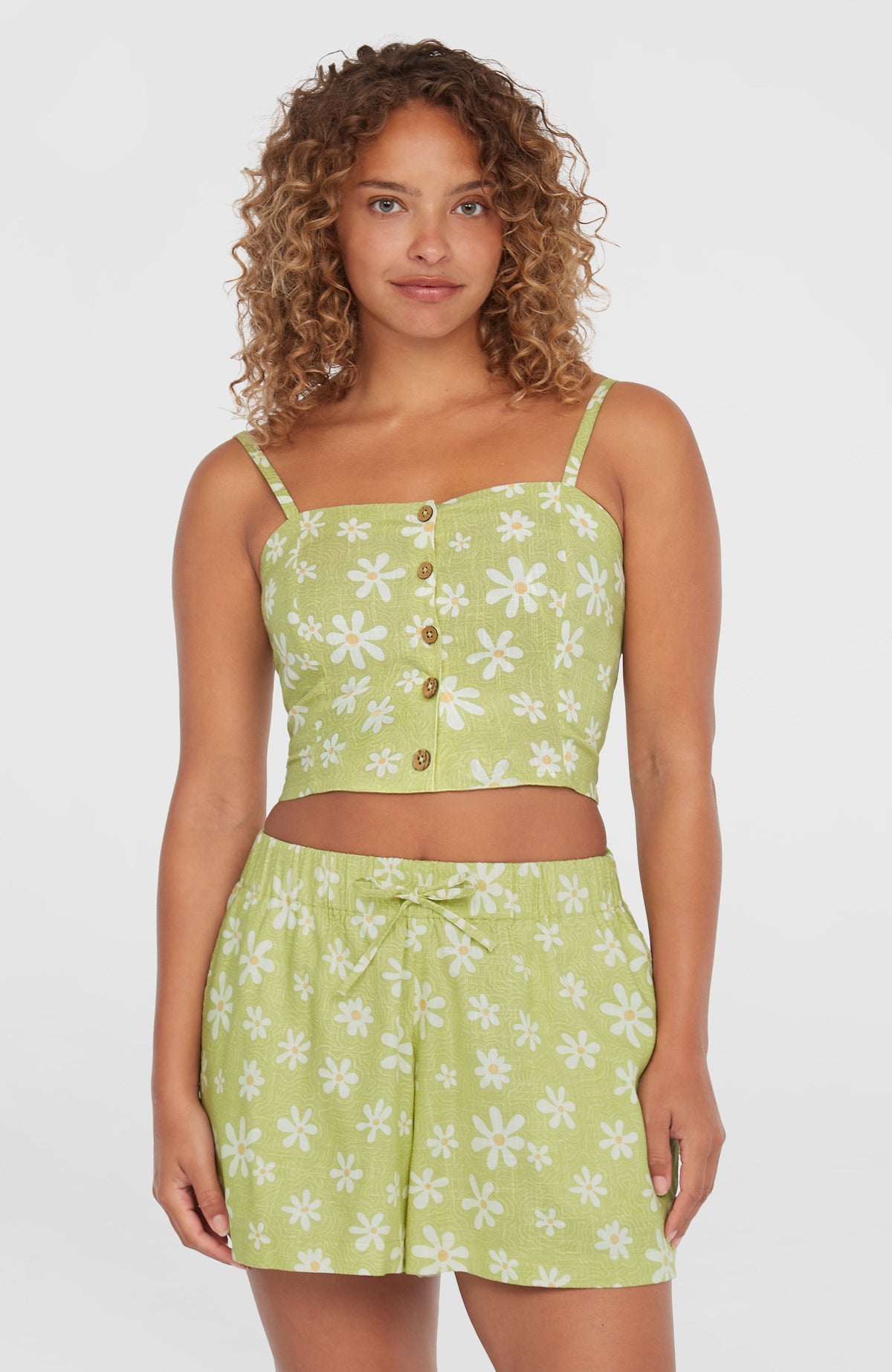 Beach Vintage Shorts Green Daisyline
