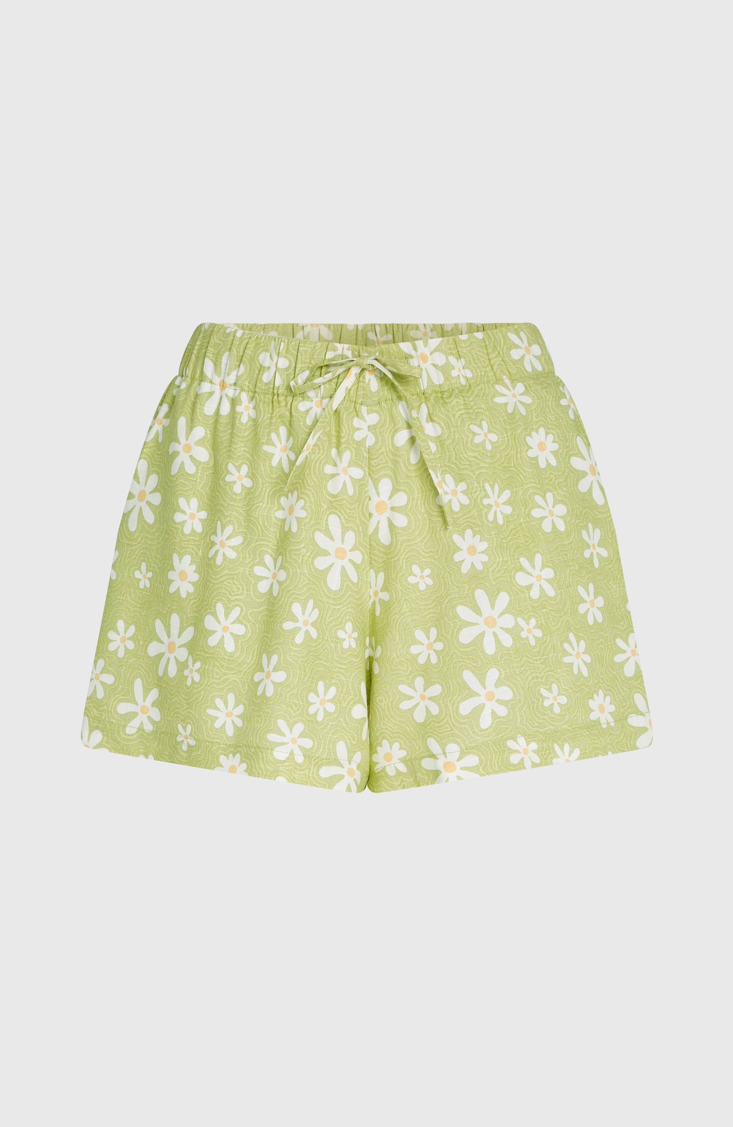 Beach Vintage Shorts Green Daisyline