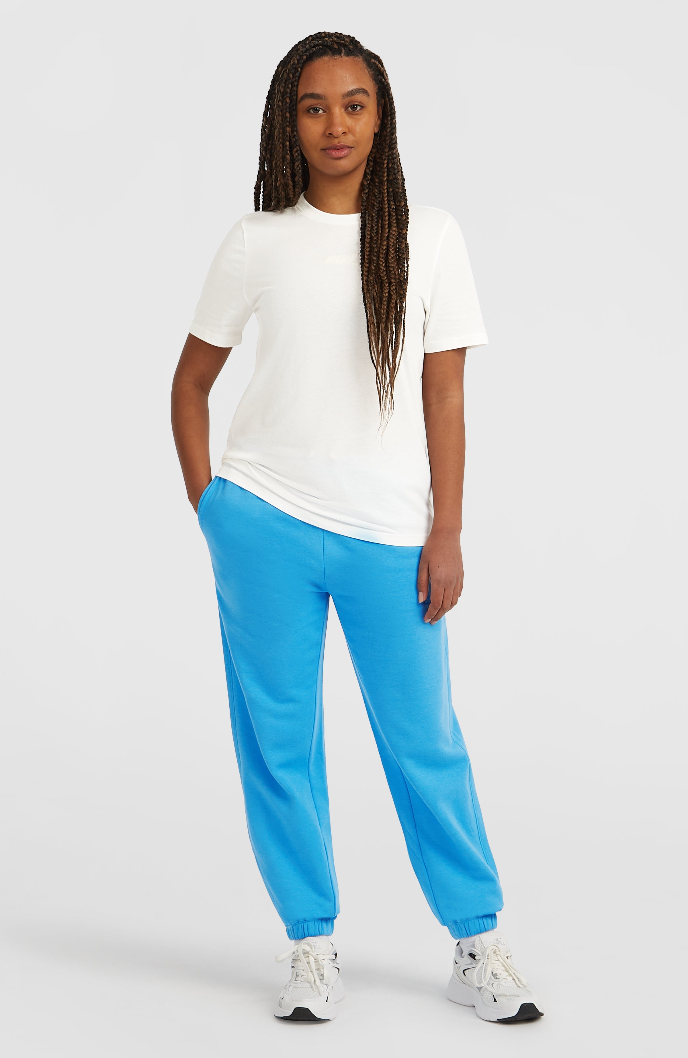 Essentials Script Sweatpants Blue Poppy