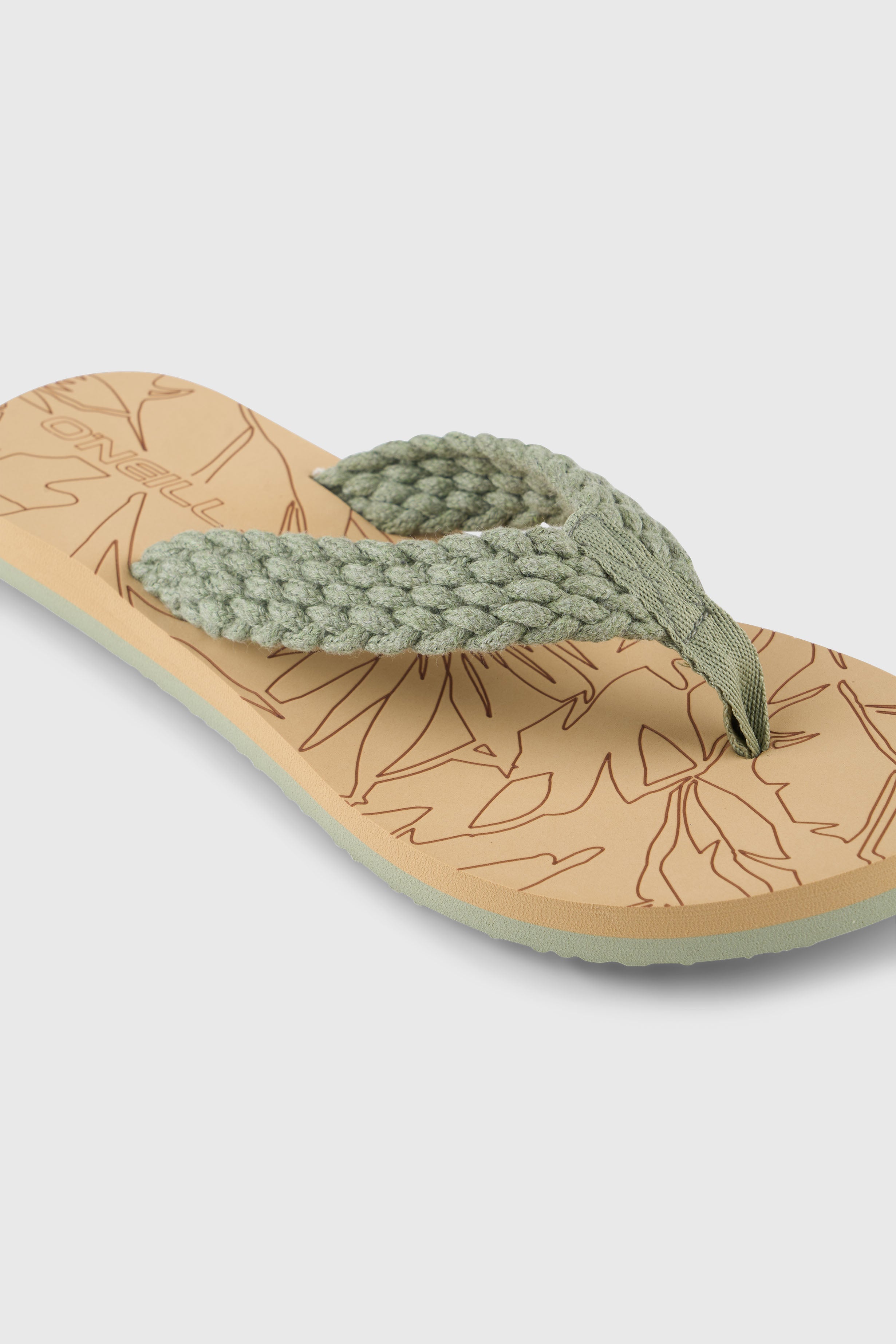 O'Neill Floral Sandals Avery Fern