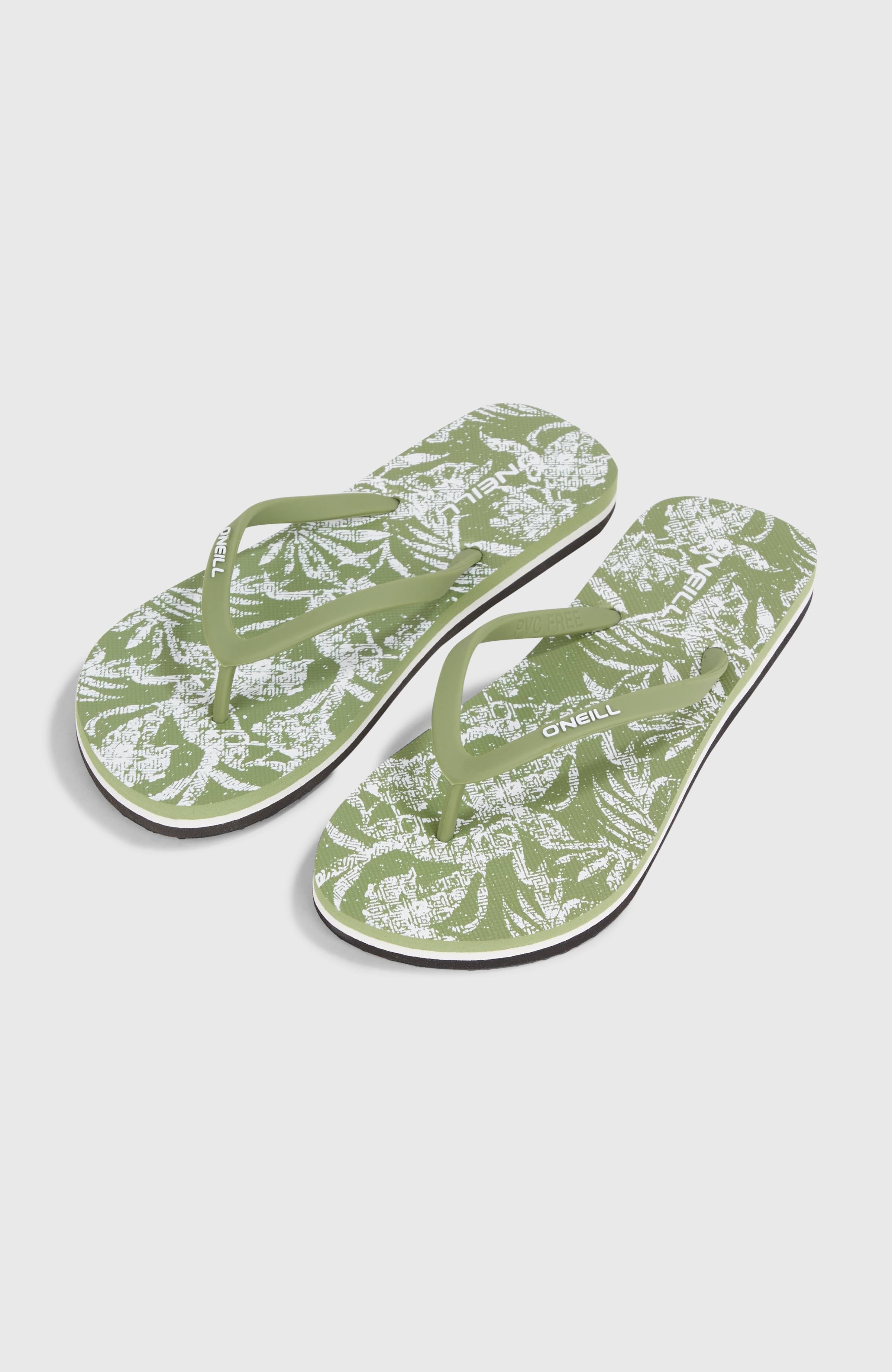 Profile Graphic Sandals Green Textured Jungle
