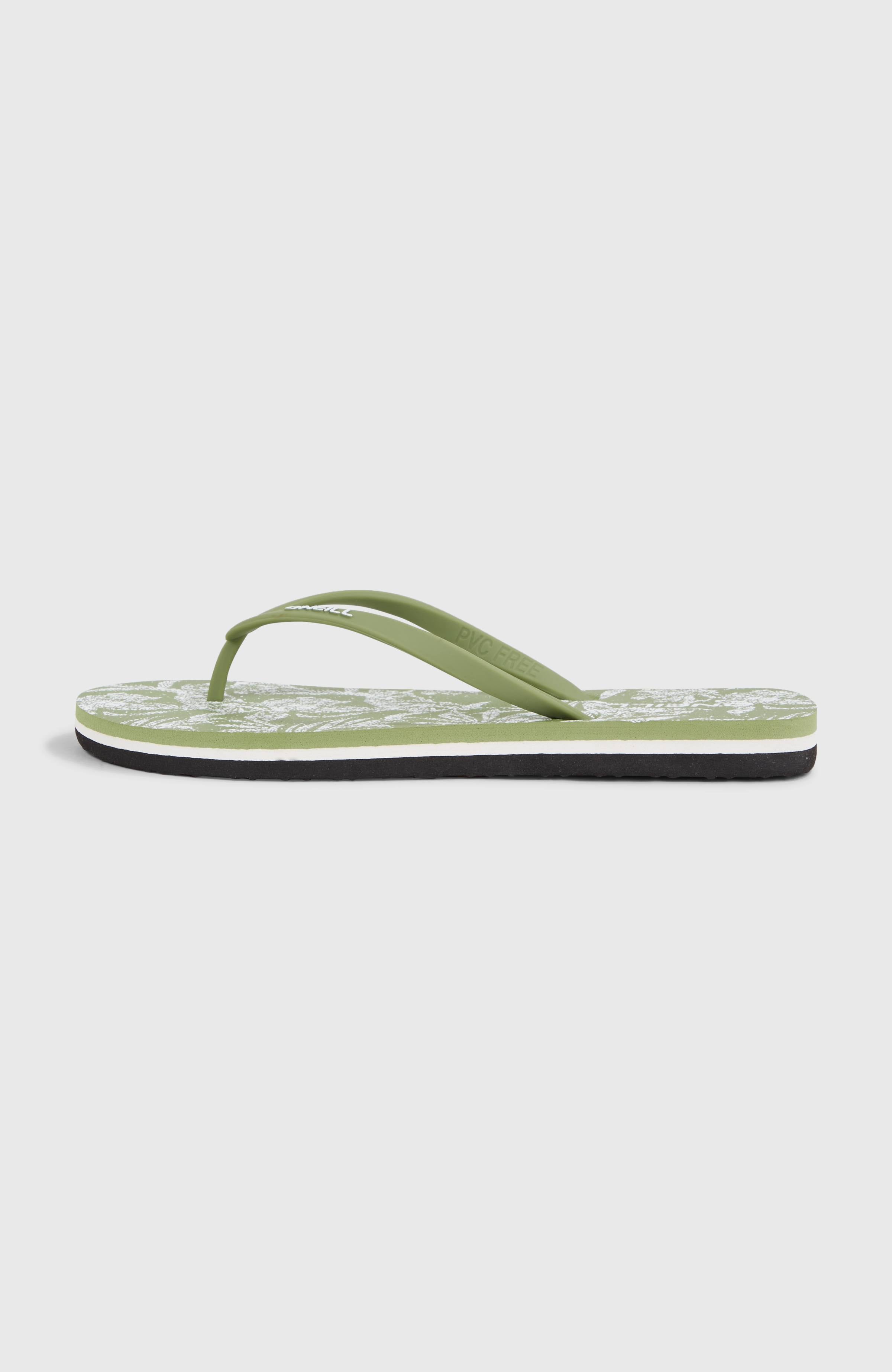 Profile Graphic Sandals Green Textured Jungle