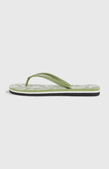 Profile Graphic Sandals Green Textured Jungle