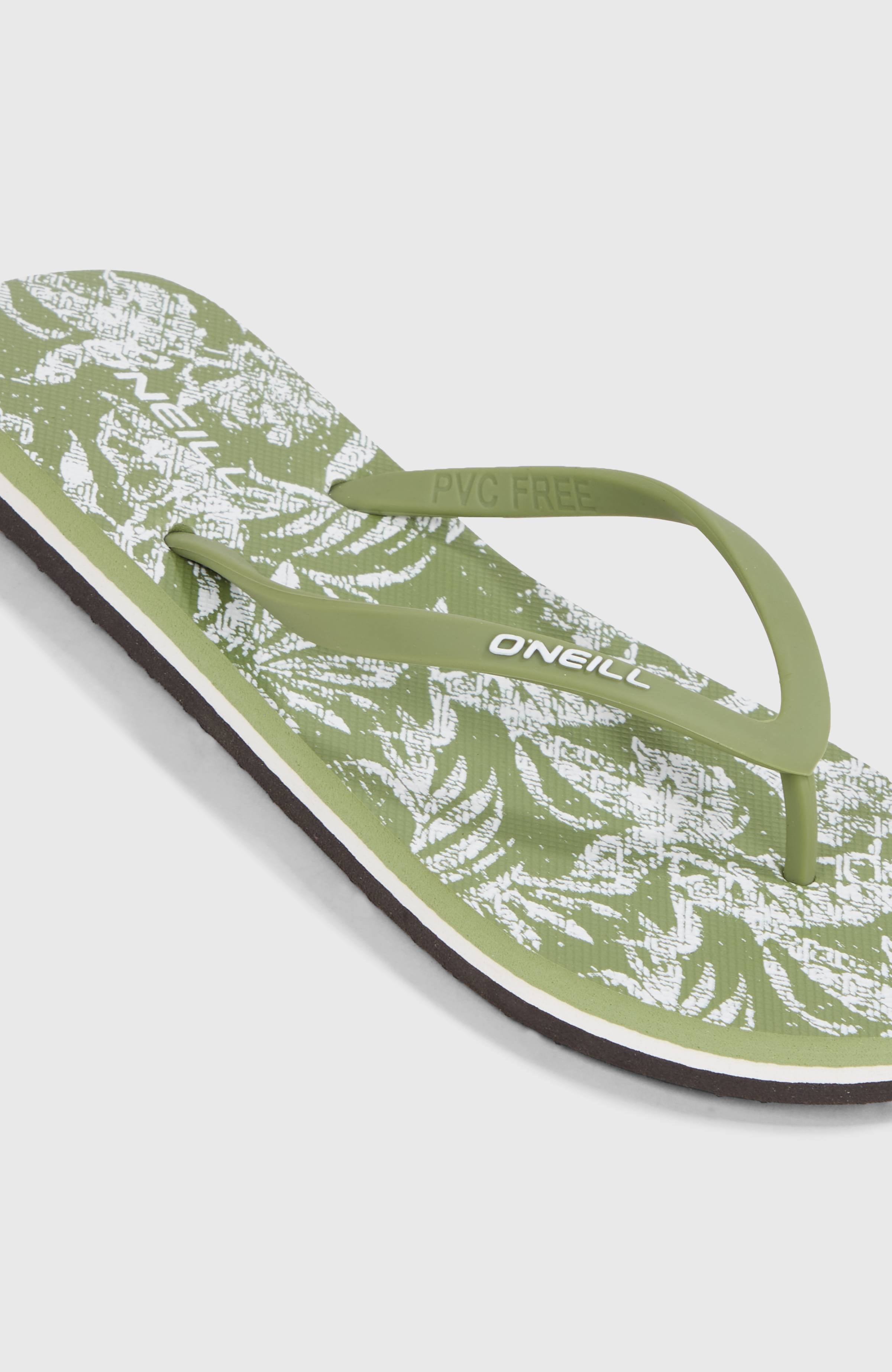 Profile Graphic Sandals Green Textured Jungle
