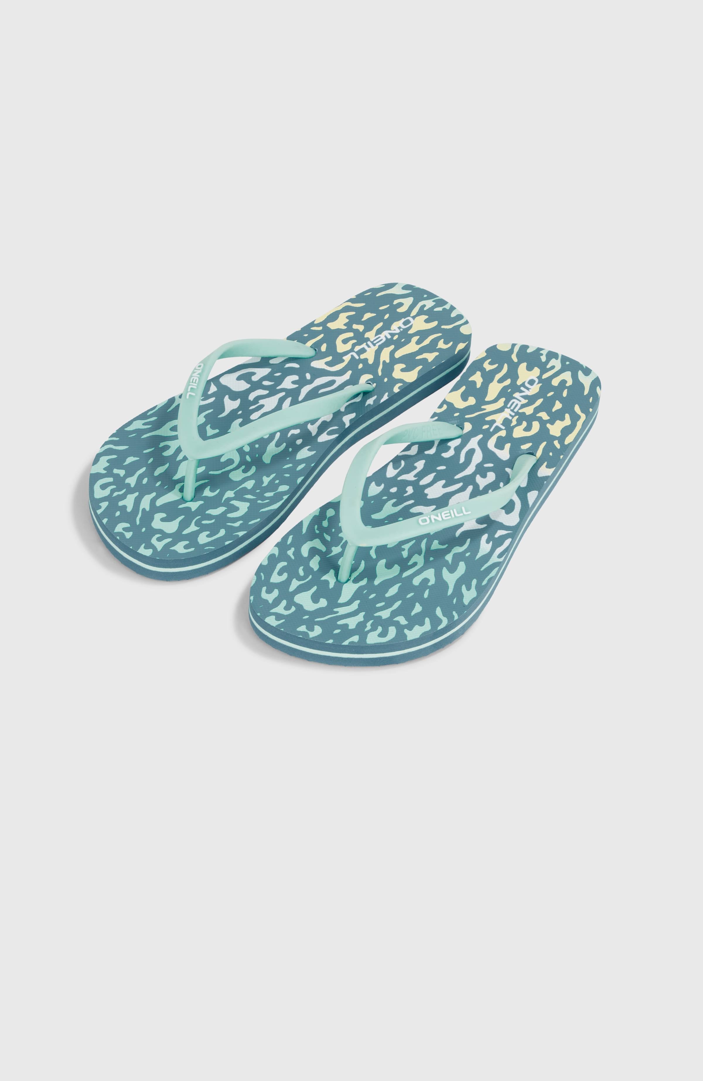Profile Graphic Sandals Yellow Animal Blur