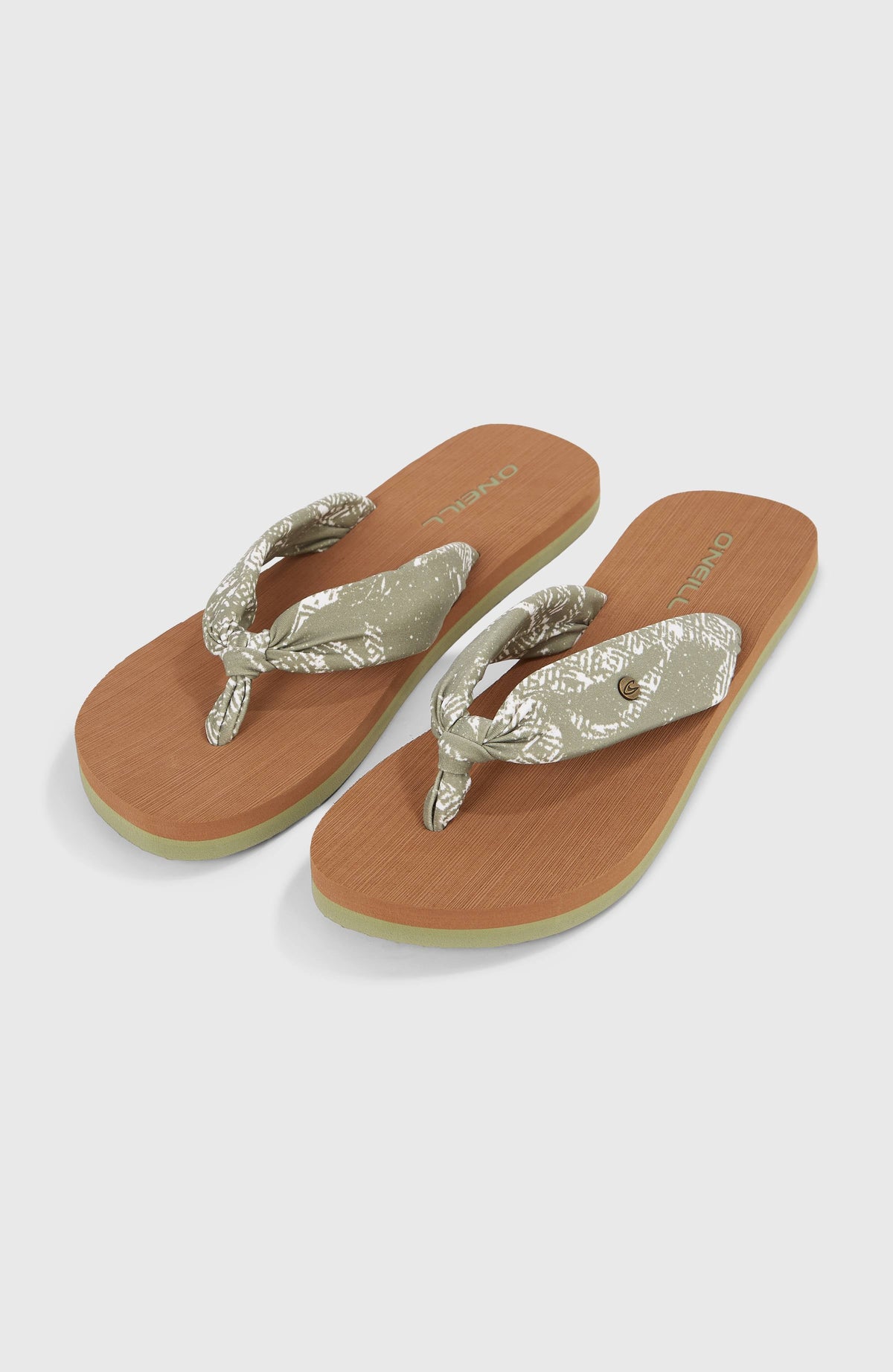 Ditsy Sun Sandals Green Textured Jungle