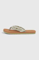 Ditsy Sun Sandals Green Textured Jungle