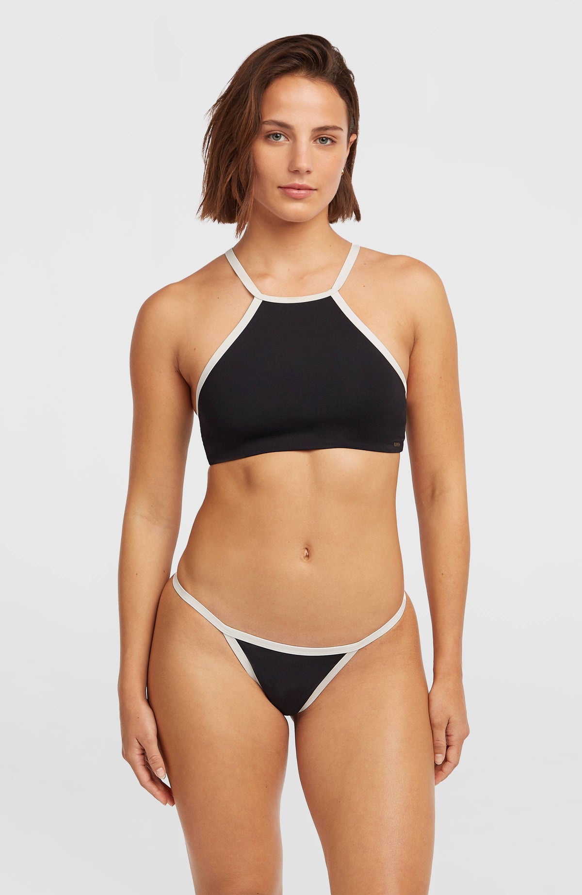 High-Neck Bikini Set Black Out