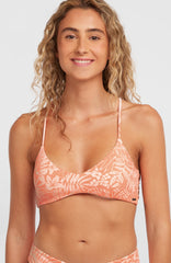 Huntington Bralette Bikini Top Peach Island Sky