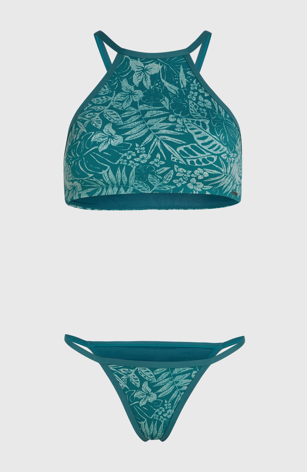 High-Neck Bikini Set Green Island Sky