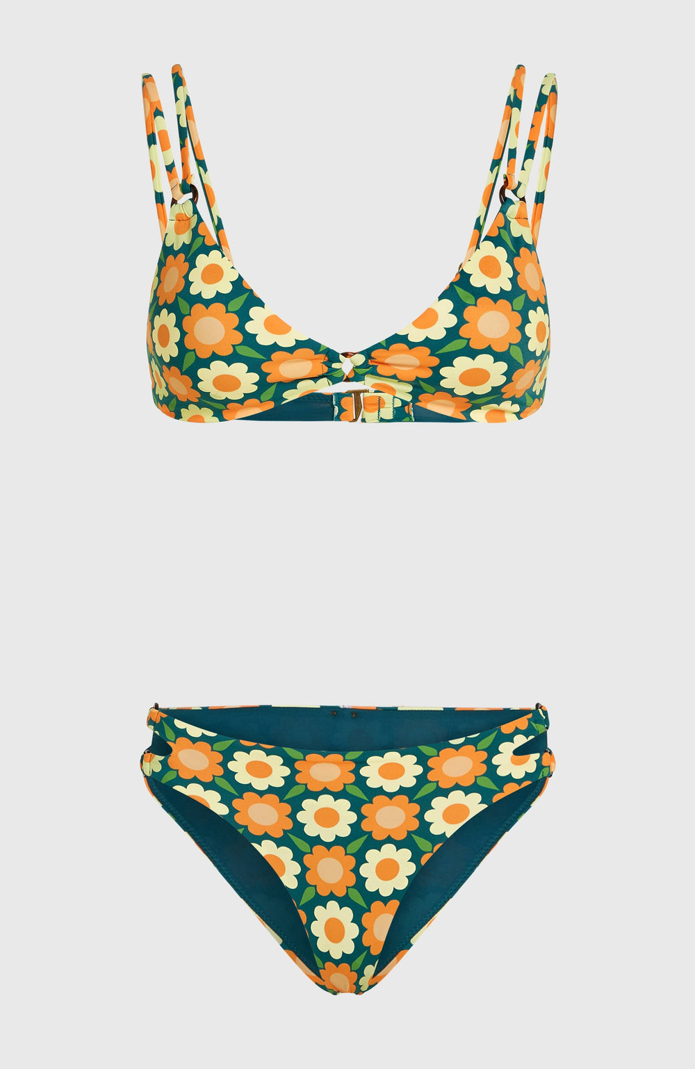 O'Riginals Bikini Set Green Retro Flower