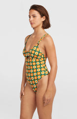 O'Riginals Swimsuit Green Retro Flower