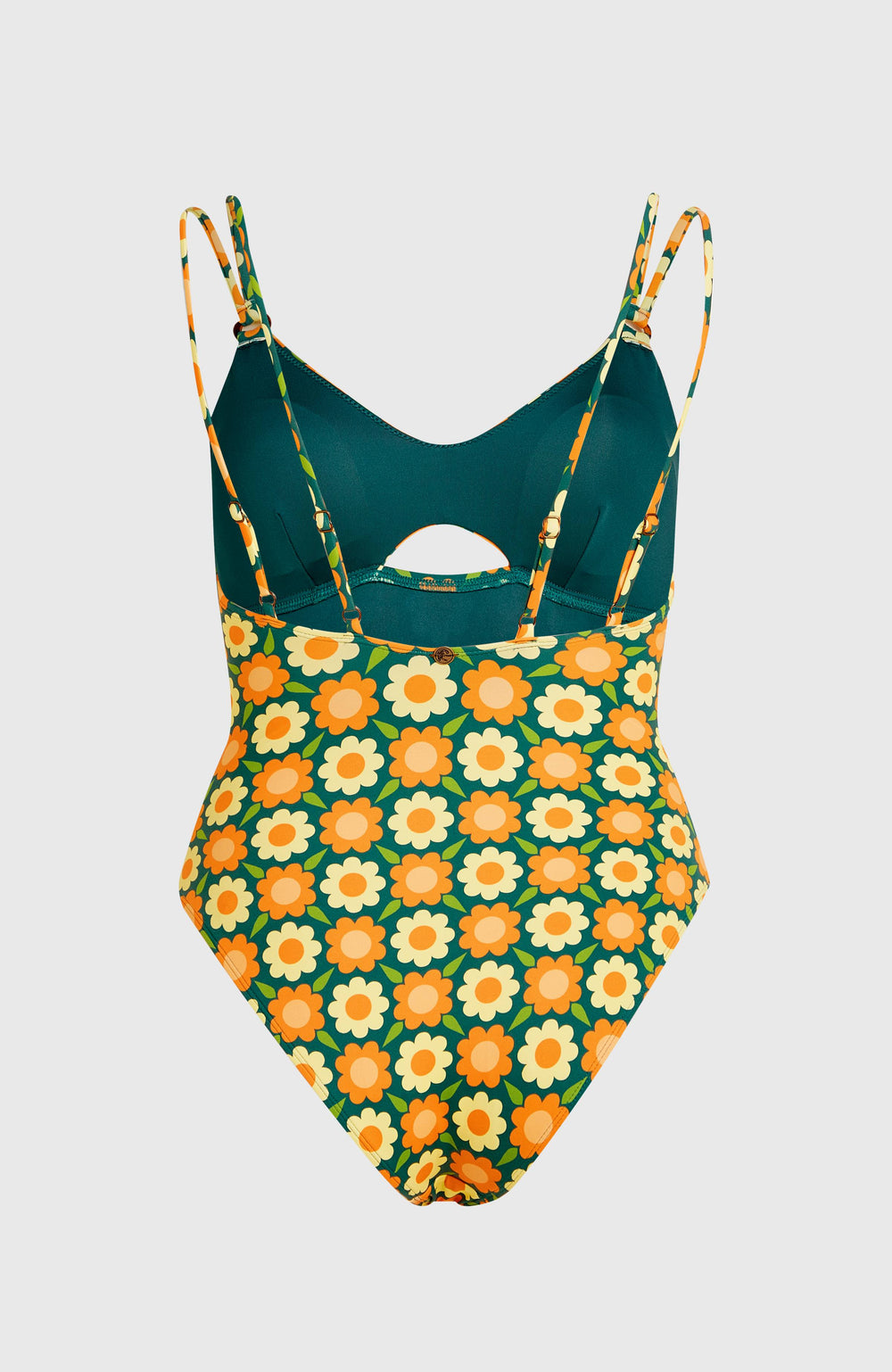 O'Riginals Swimsuit Green Retro Flower
