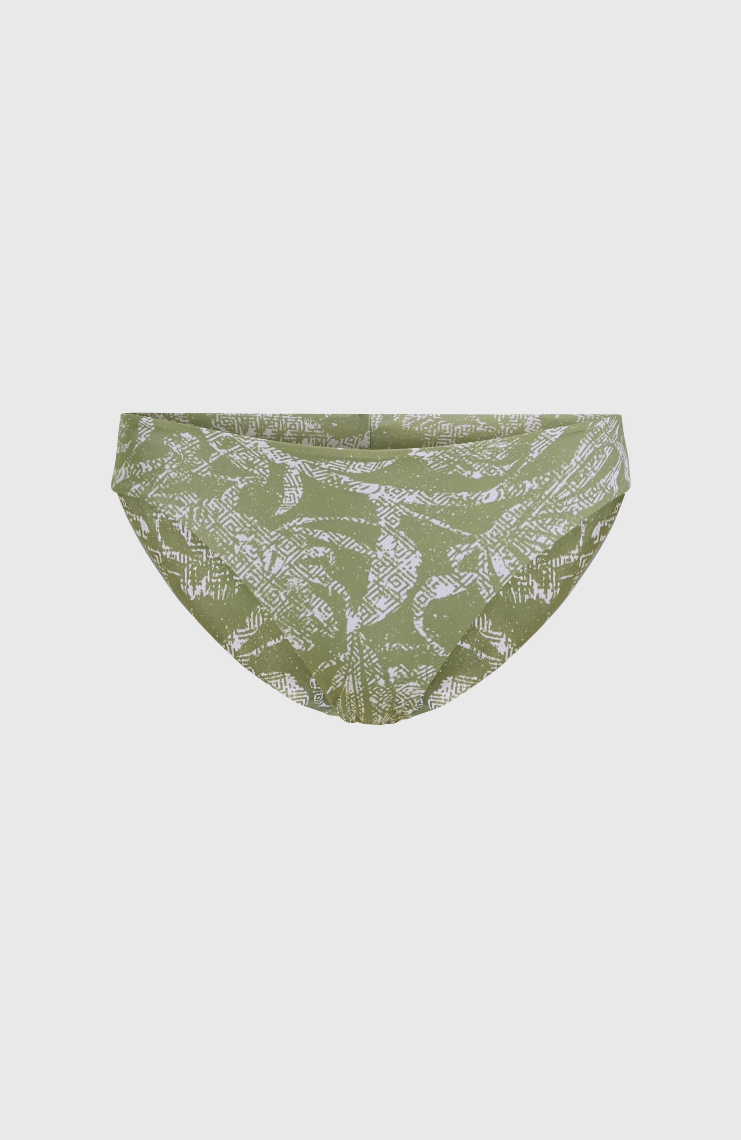 Maoi Bikini Bottoms Green Textured Jungle