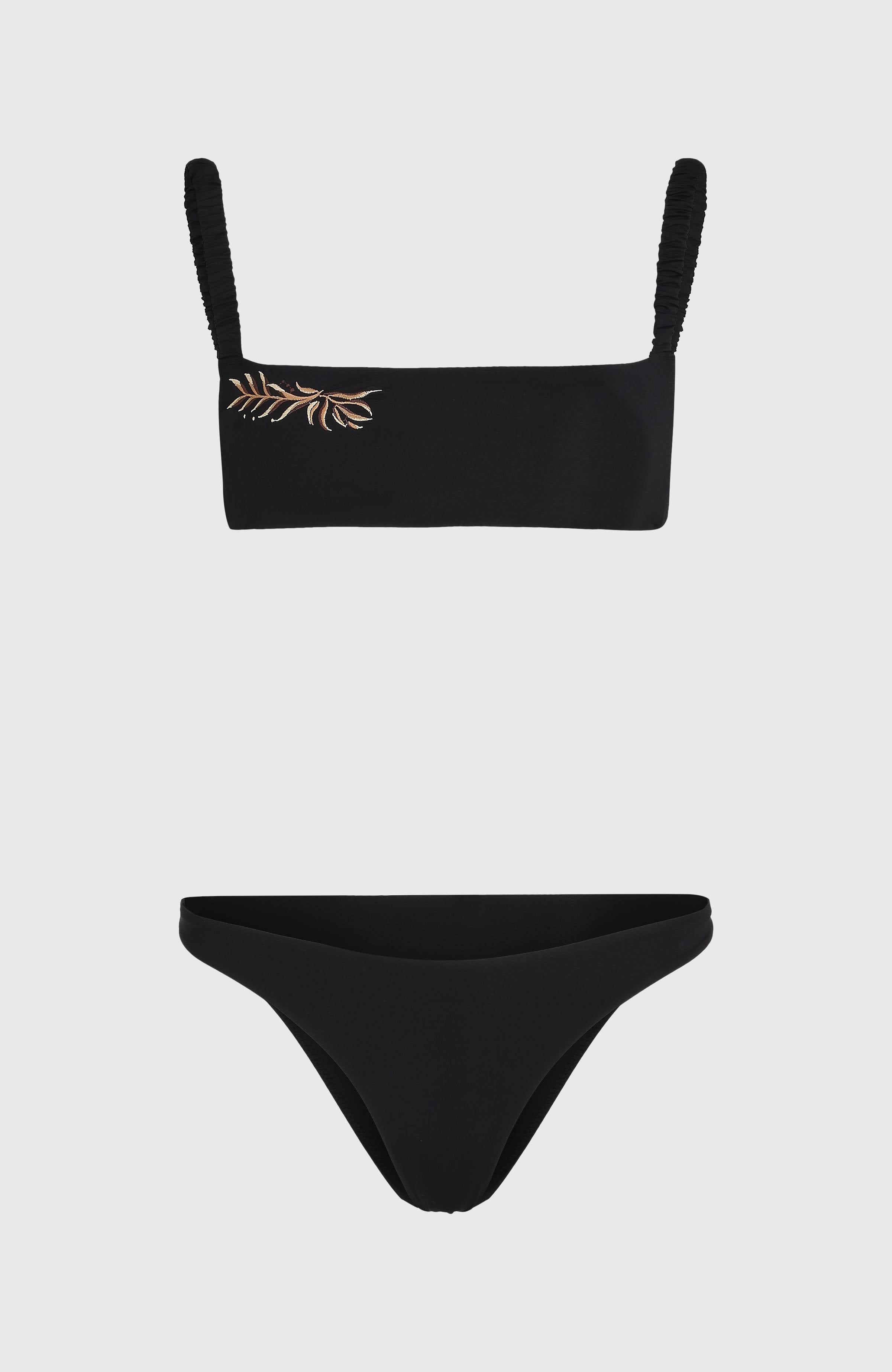 Bundoran Flamenco Embroidery Bikini Set Black Out