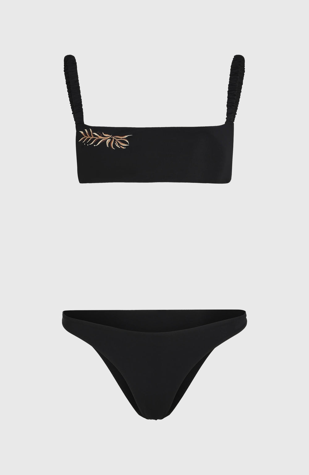 Bundoran Flamenco Embroidery Bikini Set Black Out