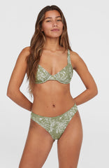 Rita Bikini Bottoms Green Textured Jungle