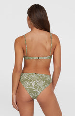 Rita Bikini Bottoms Green Textured Jungle