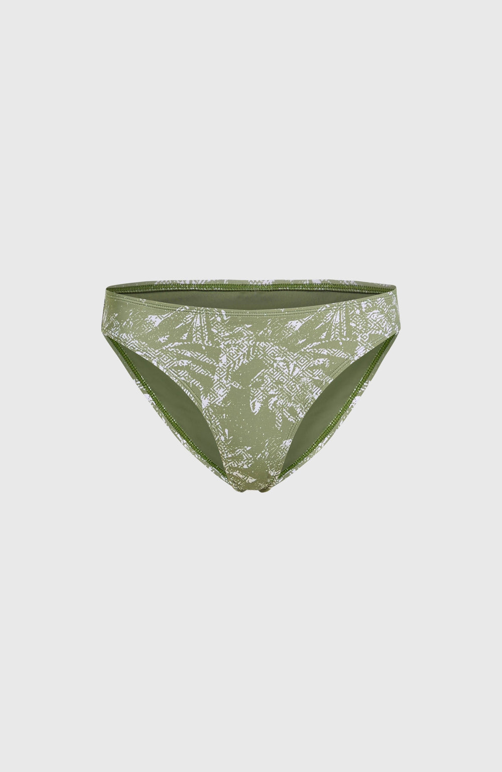 Rita Bikini Bottoms Green Textured Jungle
