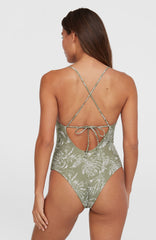 Jaida Swimsuit Green Textured Jungle