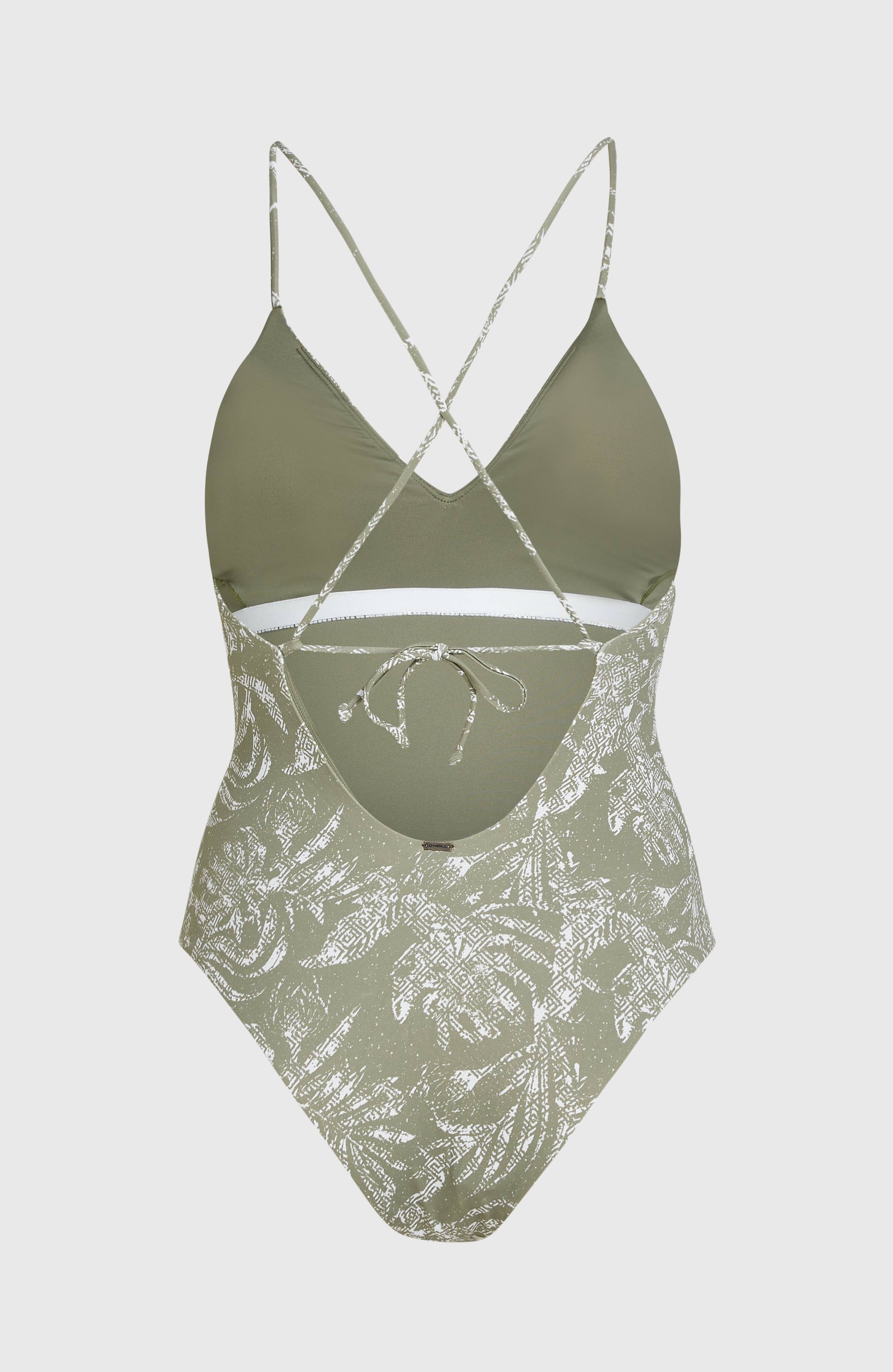 Jaida Swimsuit Green Textured Jungle