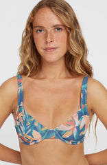 Elsie Underwire Bikini Top Blue Painted Tropics