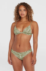 Seaside Tri Bikini Top Green Textured Jungle