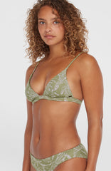 Seaside Tri Bikini Top Green Textured Jungle