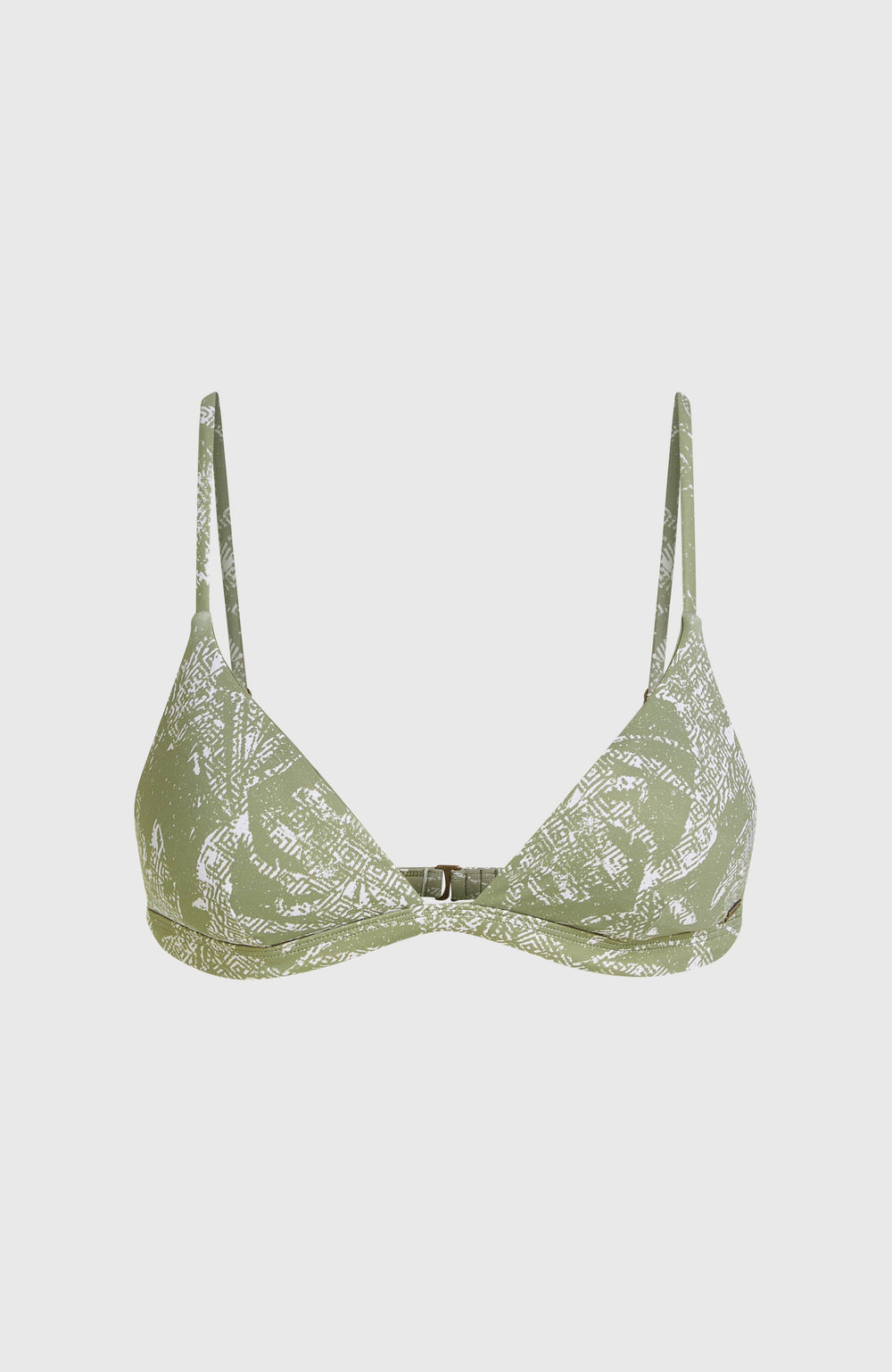 Seaside Tri Bikini Top Green Textured Jungle