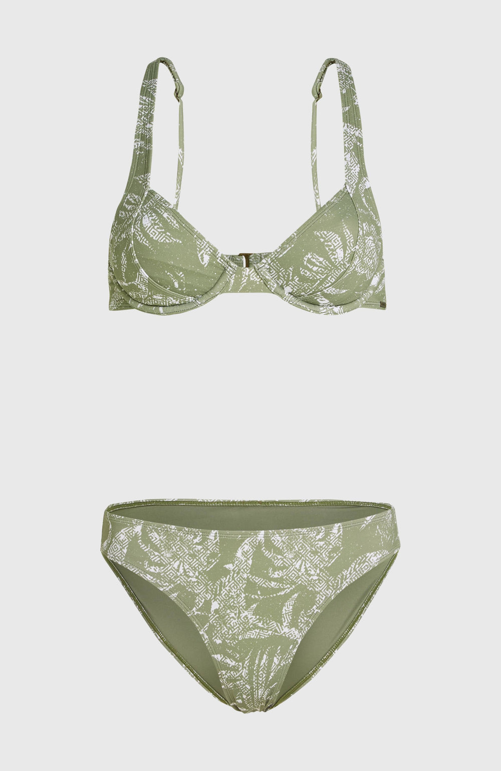Saltwater Elsie Rita Bikini Set Green Textured Jungle