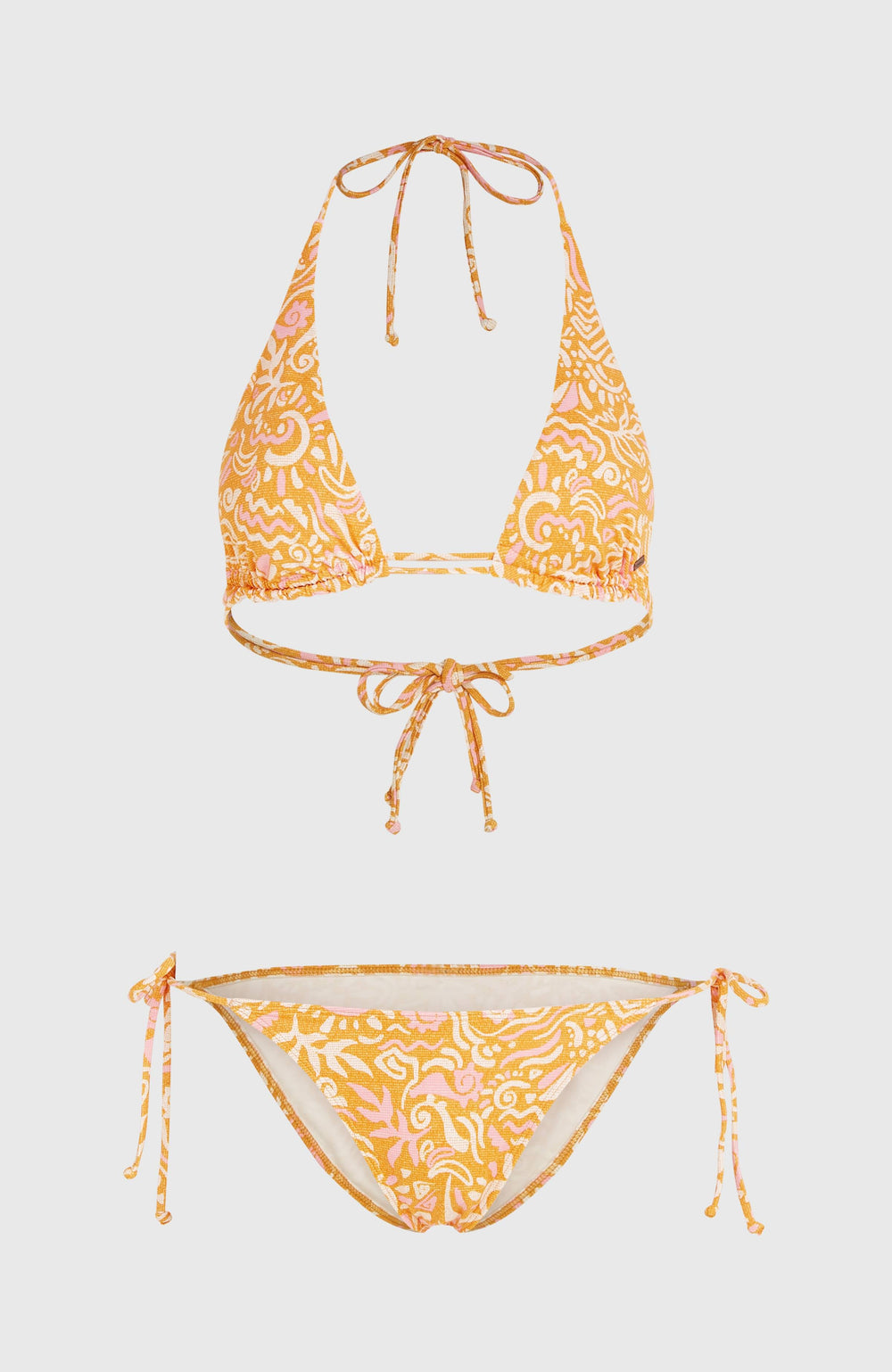 Women Of The Wave Mother Maracas Bikini Set Orange Abstract Wave
