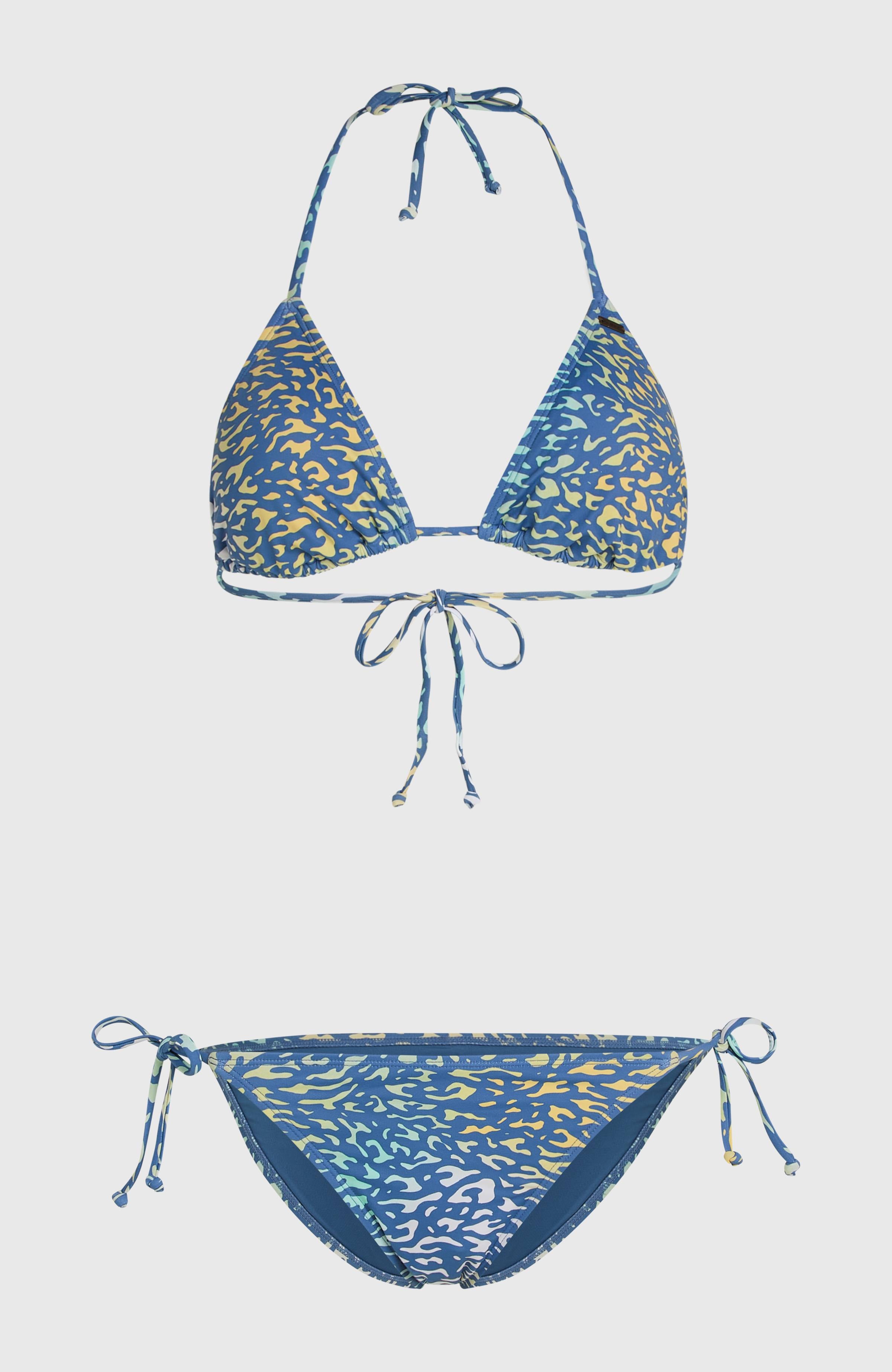 Essentials Capri Bondey Bikini Set Yellow Animal Blur