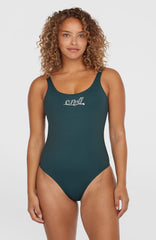Essentials Script Swimsuit Alma Steel
