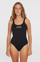 Essentials Script Swimsuit Black Out