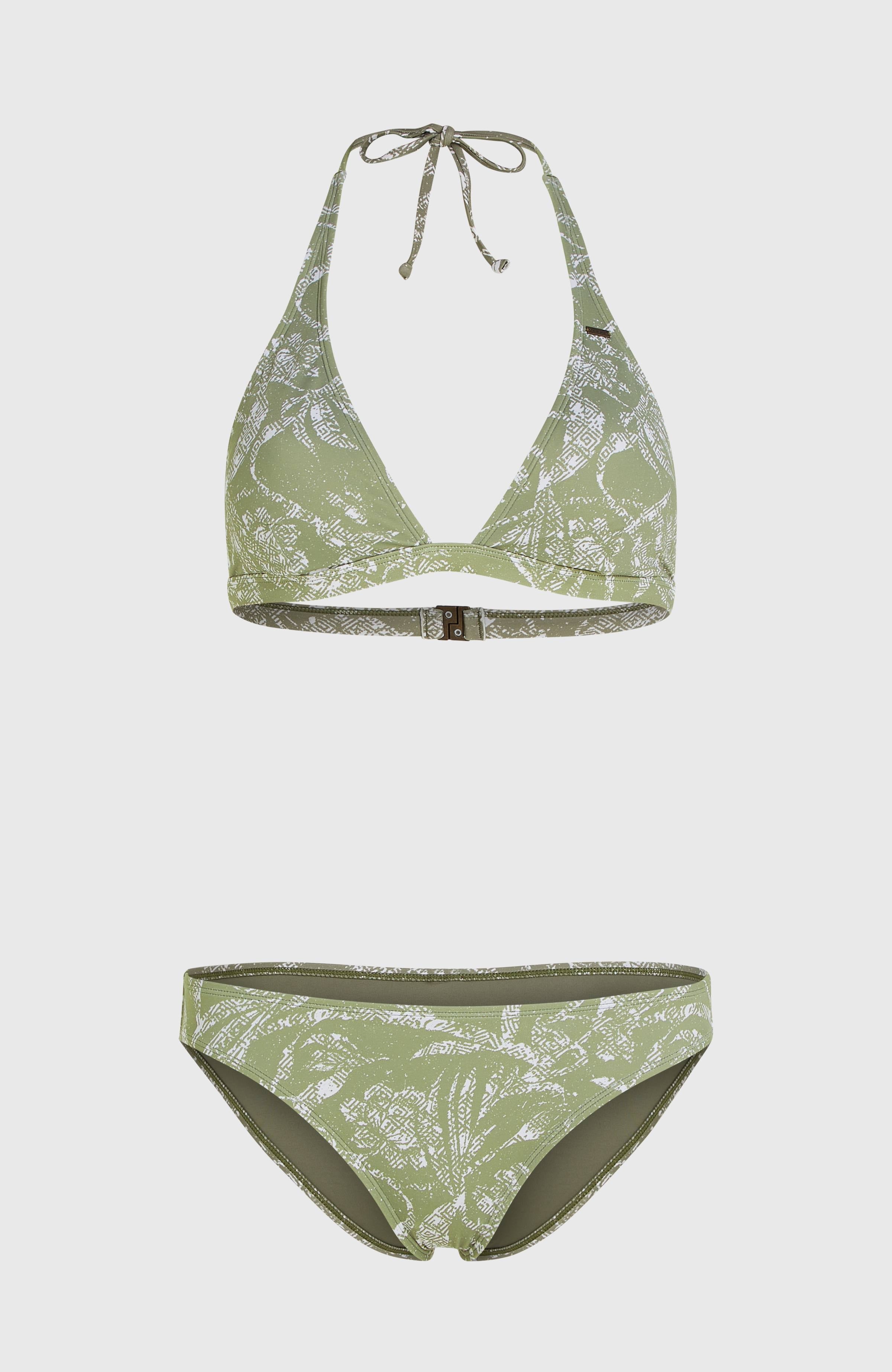 Essentials Marga Cruz Bikini Set Green Textured Jungle