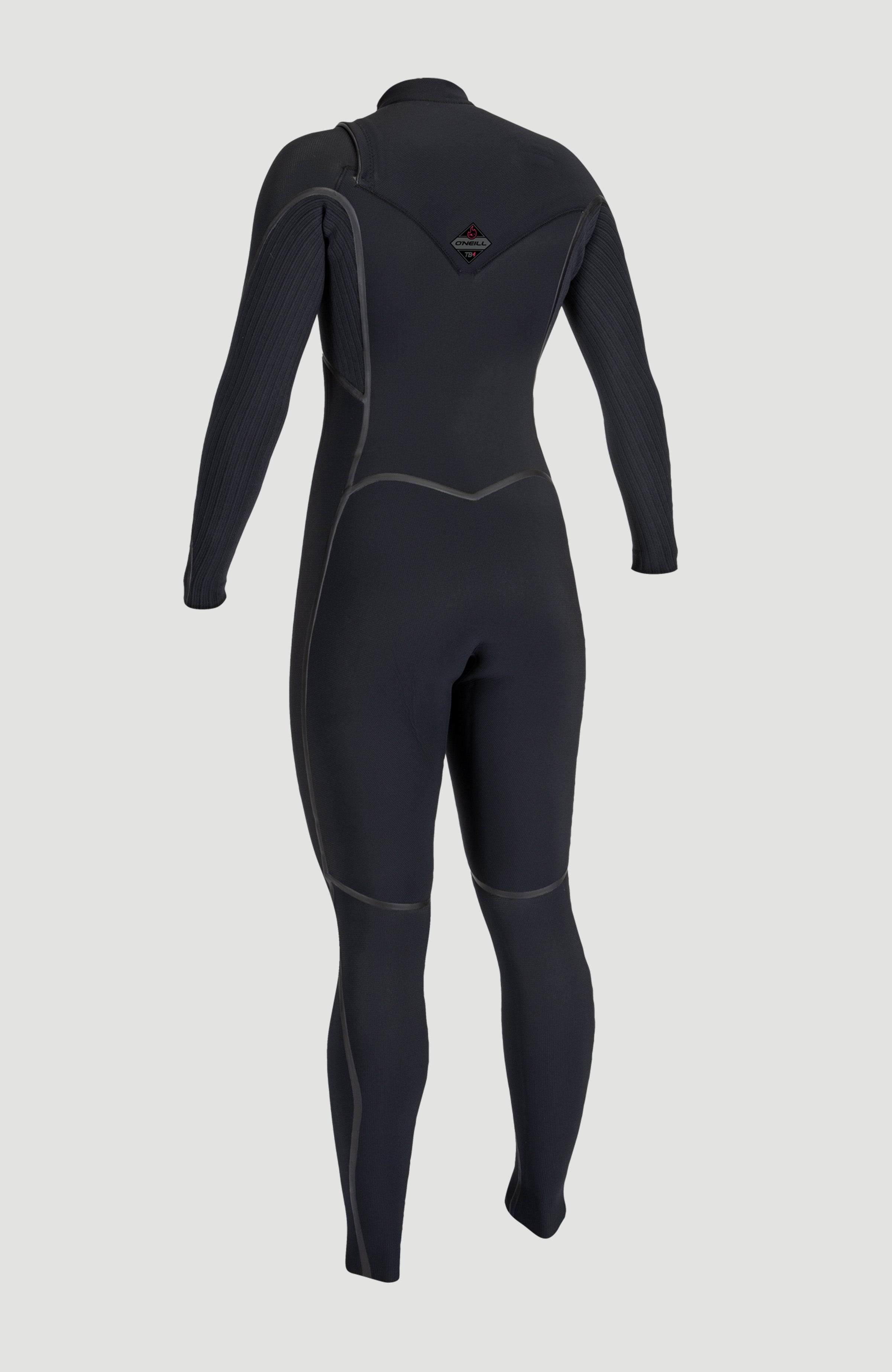 Hyperfreak Fire 4/3mm+ Chest Zip Full Wetsuit BLACK/BLACK