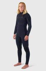 Hyperfreak Fire 4/3mm+ Chest Zip Full Wetsuit BLACK/BLACK