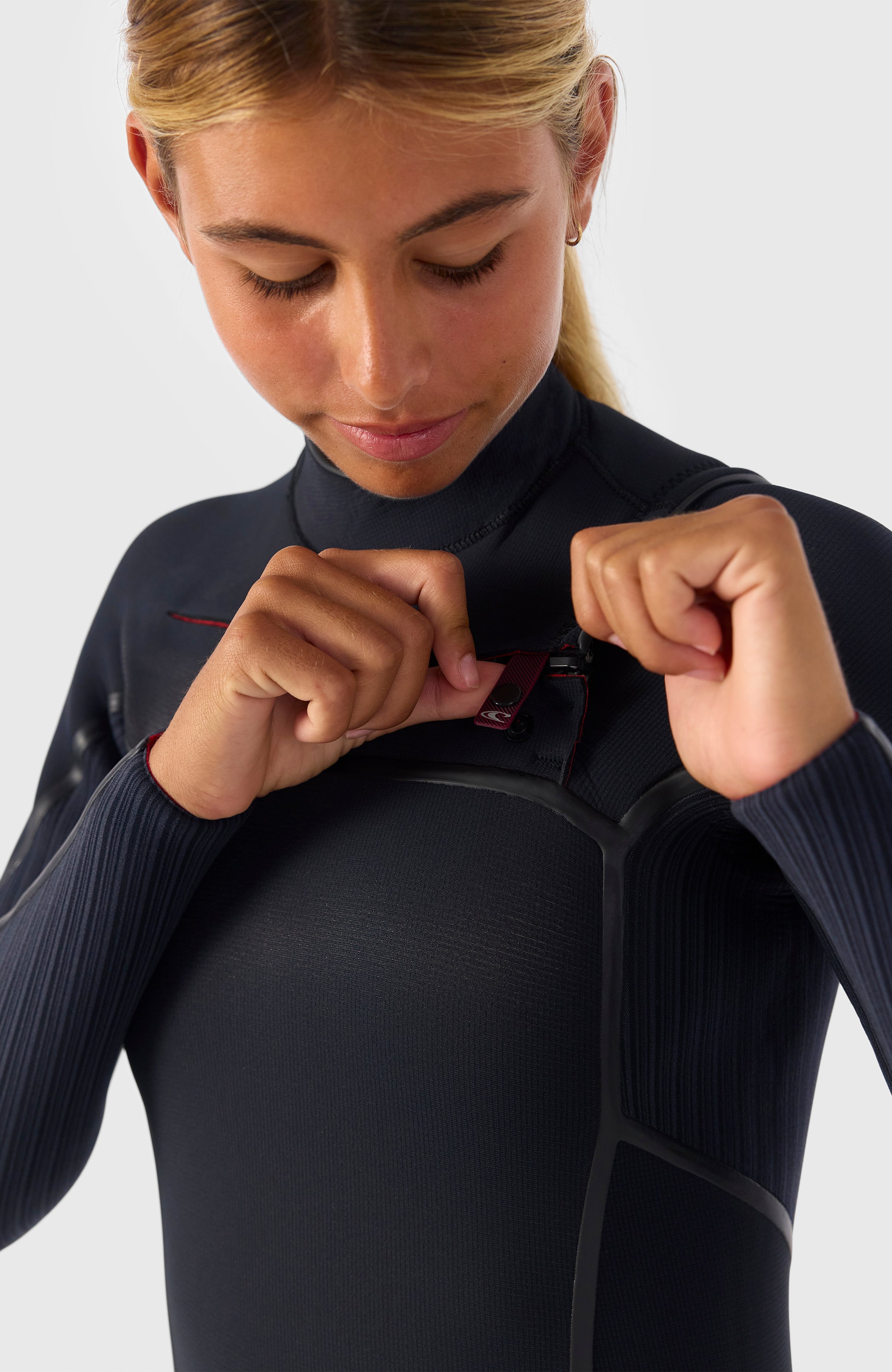 Hyperfreak Fire 4/3mm+ Chest Zip Full Wetsuit BLACK/BLACK