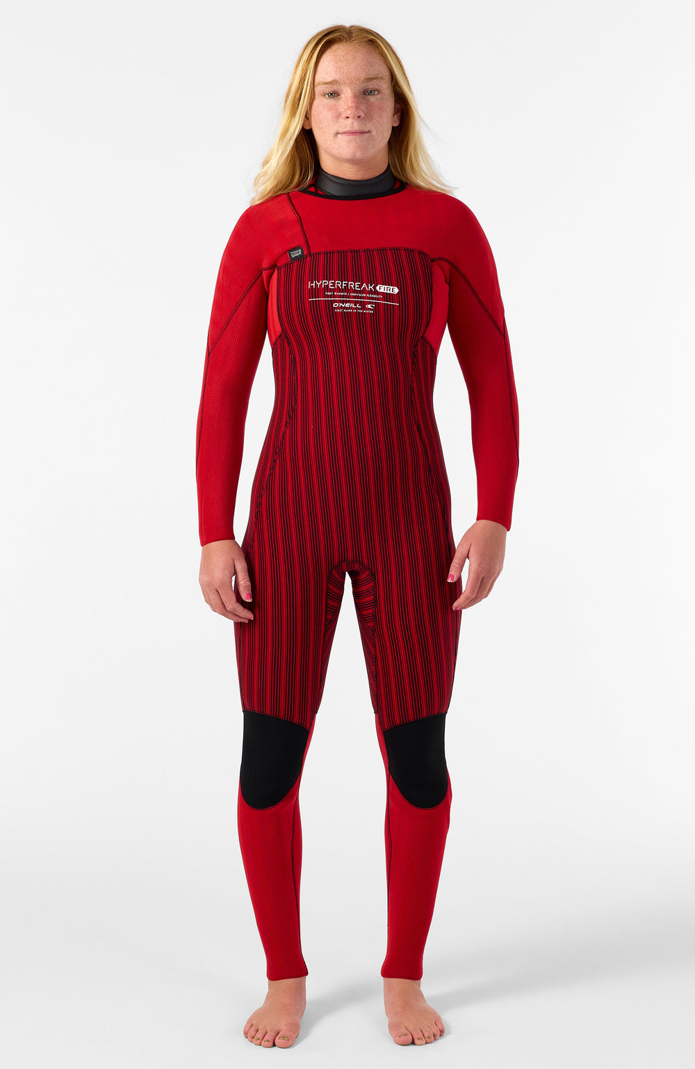 Hyperfreak Fire 4/3mm+ Chest Zip Full Wetsuit BLACK/BLACK