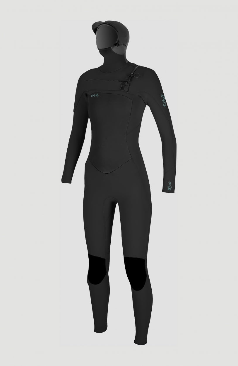 O'Neill Women Epic 6/5/4mm Chest Zip Full Wetsuit with Hood Women – O'Neill BLACK/BLACK