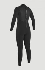 O'Neill Epic 3/2mm Back Zip Full Wetsuit Women – O'Neill A05 BLK/BLK/BLK