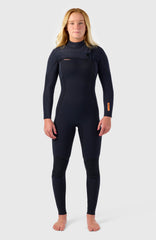 O'Neill Women Hyperfreak 4/3mm Chest Zip Full Wetsuit Women – O'Neill BLACK/BLACK