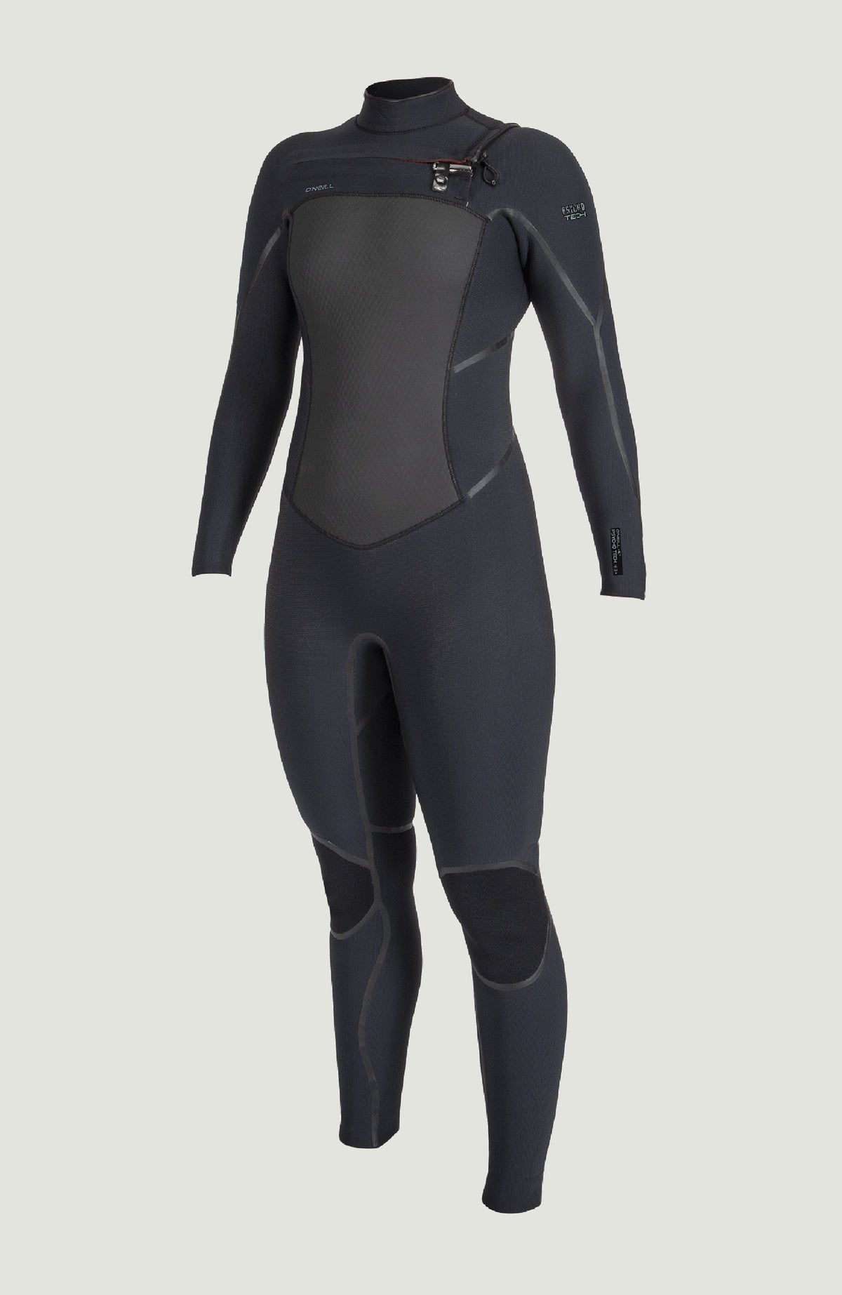 Psycho Tech 4/3mm Chest Zip Full Wetsuit BLACK/BLACK