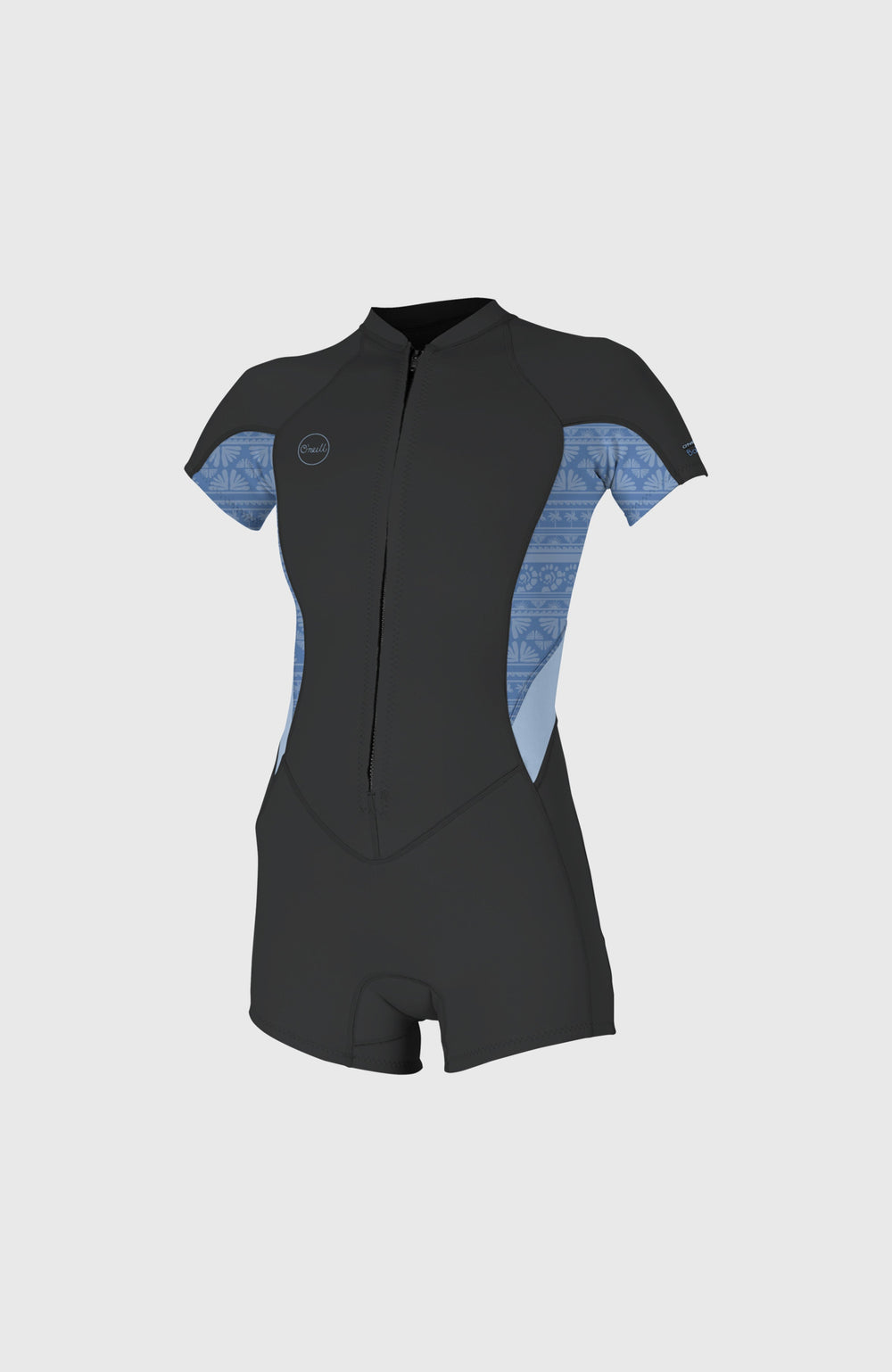 O'Neill Bahia 2/1mm Front Zip Shortsleeve Spring Wetsuit Women – O'Neill TMPRDSTL/SURFABSTRT/CHAMBRYBLU