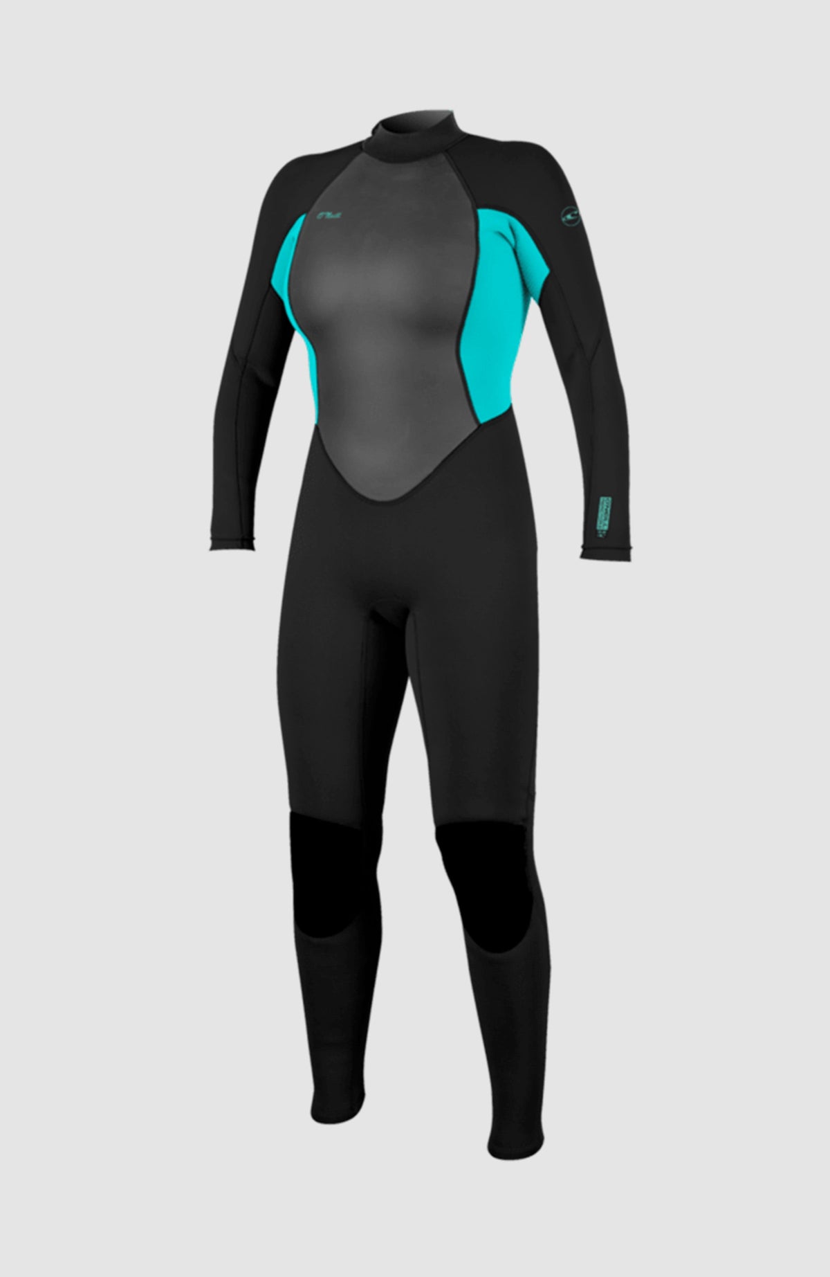 Reactor-2 3/2 Back Zip Full Wetsuit BLK/LTAQUA