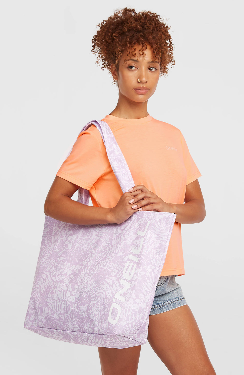 Coastal Print Tote Bag Purple Island Sky