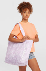 Coastal Print Tote Bag Purple Island Sky