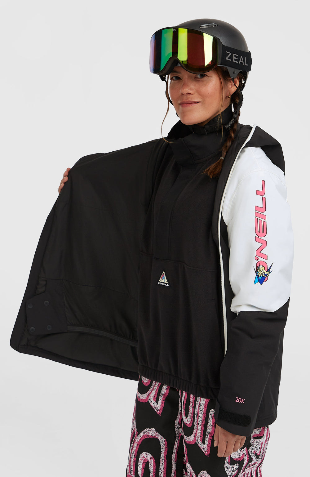 FWC'Play Asymmetric Snow Jacket Black Out Colour Block