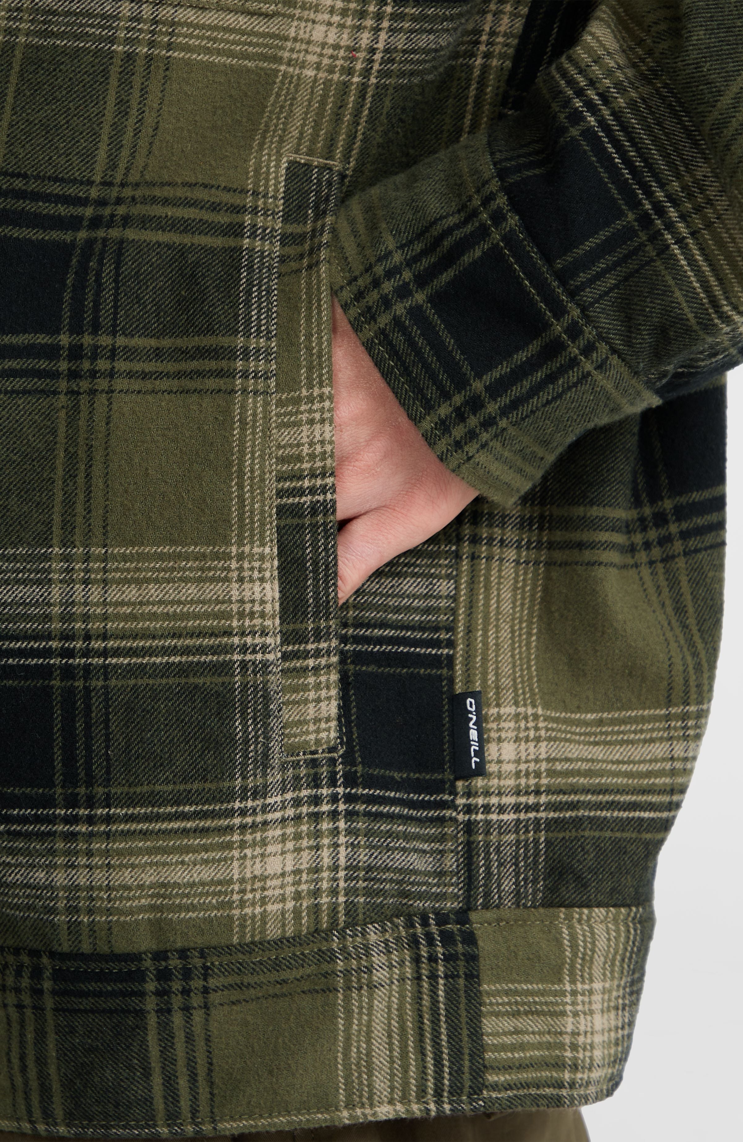 Fleece-Lined Jacket Green Check Small